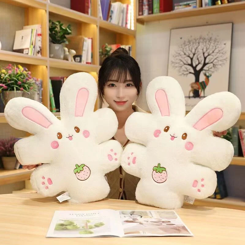 Super Cute Cute Plush Toy Rabbit Throw Pillow Money Rabbit Cushion Girl Doll Rag Doll Birthday Gift Lumbar Cushion